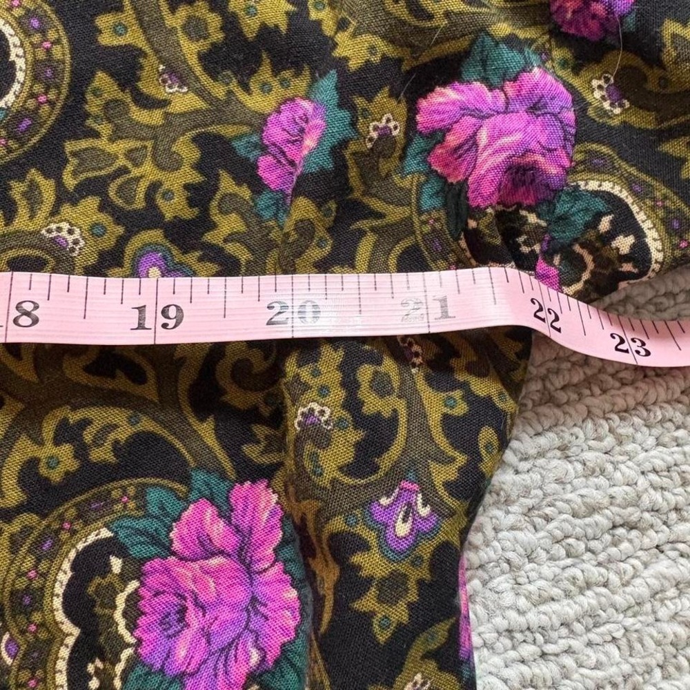 90s Vintage Coord Skirt Set New Name In Town Women's S M Paisley Floral Summer - Picture 6 of 8